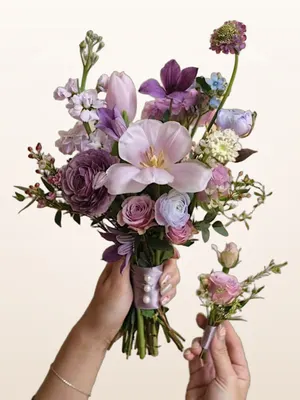 Bó Hoa Vườn Tím Lilac