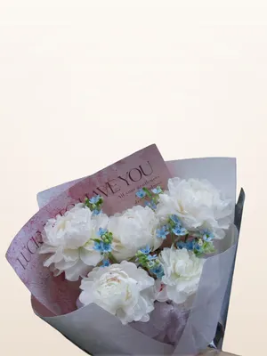 Bó Mẫu Đơn Trắng I Love You