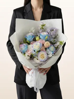 Bó Hồng Cầu Vồng Pastel