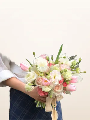Hoa Cưới Pastel Hồng Kem