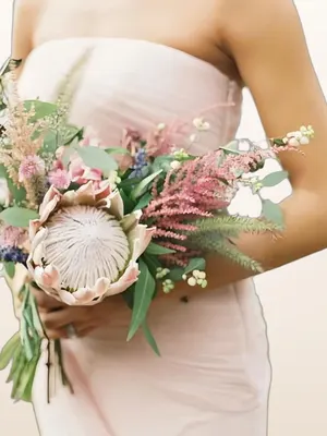 Hoa Cưới Protea Hồng